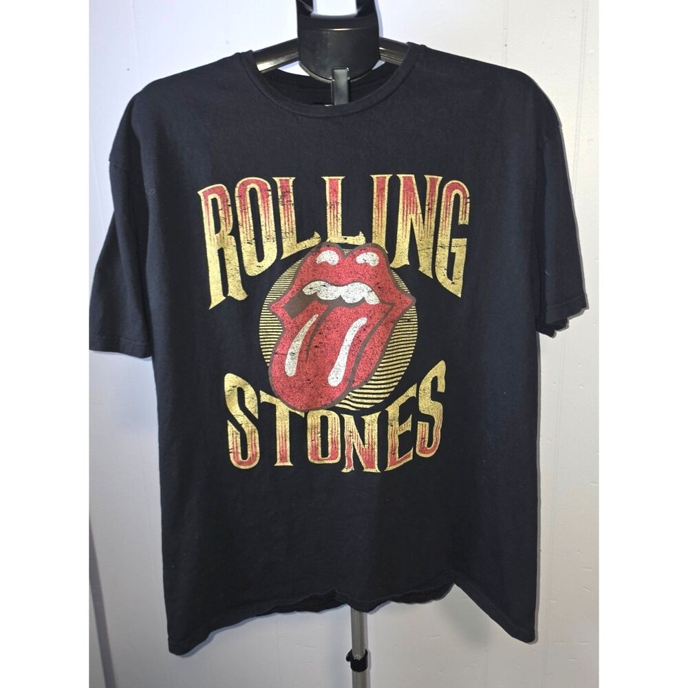 The Rolling Stones Black T-shirt Top Shirt Size 2XL Men's 100% Cotton